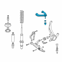 OEM 1999 Honda CR-V Arm Assembly, Left Front (Upper) Diagram - 51460-S10-020