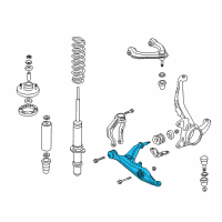 OEM 2000 Honda CR-V Arm Assembly, Right Front (Lower) Diagram - 51350-S10-A00