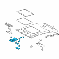 OEM Toyota Avalon Map Lamp Assembly Diagram - 63650-07030-A0