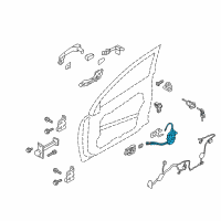OEM 2014 Hyundai Sonata Latch Assembly-Front Door, RH Diagram - 81320-3S020