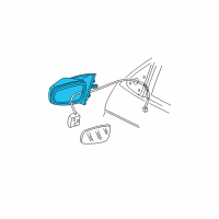 OEM Buick Century Mirror Assembly Diagram - 10316927