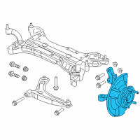 OEM 2015 Jeep Compass Front Knuckle And Hub Diagram - 68088535AD