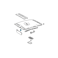 OEM 2005 Pontiac Vibe Retainer, Sunshade *Gray Diagram - 88970402