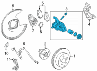 OEM 2021 Toyota RAV4 Caliper Assembly Diagram - 47830-42100