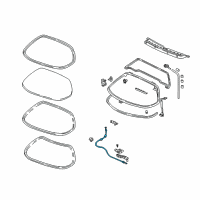 OEM 2001 Acura NSX Cable, Rear Hatch Open Diagram - 74830-SL0-A01