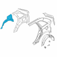 OEM 2011 Lincoln MKX Wheelhouse Diagram - 7T4Z-7827886-A