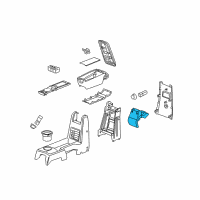 OEM Chevrolet Rear Cup Holder Diagram - 89026435