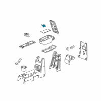 OEM 2009 Pontiac Torrent Latch, Front Floor Console Compartment Door Diagram - 89044139