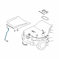 OEM 2015 Toyota Tacoma Support Rod Diagram - 53441-04060