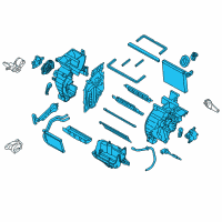 OEM 2013 Hyundai Elantra Coupe Heater & Evaporator Assembly Diagram - 97205-3X050