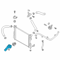 OEM 2019 Hyundai Accent Fitting-Coolant Inlet Diagram - 25631-2B050