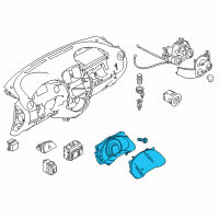 OEM 2017 Nissan Versa Speedometer Instrument Cluster Diagram - 24810-9KK0B