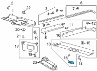 OEM 2022 Ford Police Interceptor Utility Reading Lamp Assembly Diagram - LB5Z-13776-AF