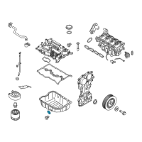 OEM 2021 Hyundai Venue Gasket-Engine Oil Plug Diagram - 21513-23001