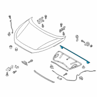 OEM 2018 Hyundai Tucson Weatherstrip-Hood Diagram - 86430-D3000