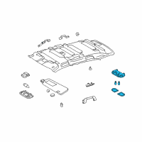 OEM 2014 Scion xD Map Lamp Assembly Diagram - 81260-52100-B0