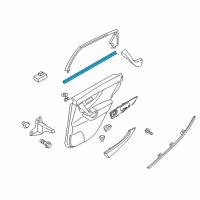 OEM Infiniti FX35 Seal-Rear Door Inside, LH Diagram - 82835-1CA0A