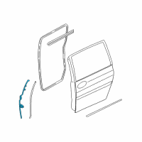 OEM 2009 Kia Sedona WEATHERSTRIP Assembly-Rear Door A Diagram - 831754D100