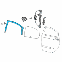 OEM 2013 Dodge Dart WEATHERSTRIP-Rear Door Flush Glass Diagram - 68082822AF