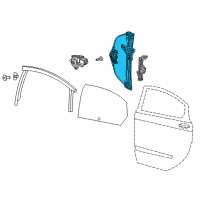 OEM 2014 Dodge Dart Rear Door Window Regulator Diagram - 68170374AA