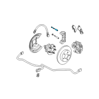 OEM Buick Bolt Kit, Rear Brake Caliper Diagram - 18019038