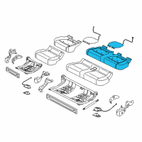 OEM 2021 Ford F-350 Super Duty Seat Cushion Pad Diagram - FL3Z-1663841-E