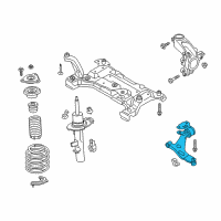 OEM 2017 Ford Focus Lower Control Arm Diagram - G1FZ-3078-A