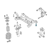 OEM Ford Escape Engine Cradle Rear Bolt Diagram - 7N5Z-00812-A