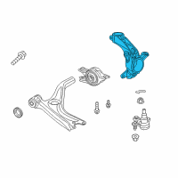 OEM 2019 Honda Accord Knuckle, Left Front Diagram - 51216-TVA-A01