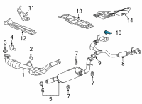 OEM Chevrolet Suburban Rear Muffler Hanger Diagram - 23388785