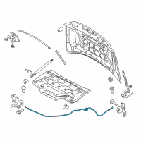 OEM 2018 Lincoln Navigator Release Cable Diagram - JL7Z-16916-A