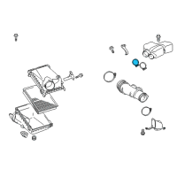 OEM Toyota Echo Inlet Duct Clamp Diagram - 96111-10690