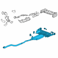 OEM Chevrolet Camaro Muffler Diagram - 84073485