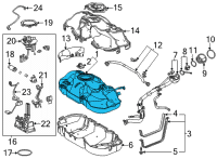 OEM 2022 Lexus NX450h+ TANK SUB-ASSY, FUEL Diagram - 77001-42410