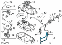 OEM 2021 Toyota RAV4 Prime Fuel Tank Strap Diagram - 77601-42140