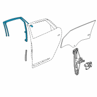 OEM Cadillac Run Weatherstrip Diagram - 84439976