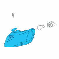 OEM 1998 Toyota Camry Lens & Housing Diagram - 81521-AA010