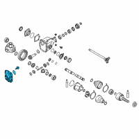 OEM 2013 Infiniti FX50 Cover Front Final Drive Diagram - 38351-1BY0A