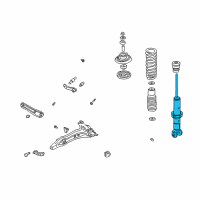 OEM 1996 Honda Civic Shock Absorber Unit, Rear Diagram - 52611-S04-G01