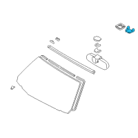 OEM 1998 Lexus GS400 Cover, Inner Rear View Mirror Stay Holder Diagram - 87834-30130-B0