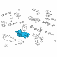 OEM Buick Enclave Console Assembly Diagram - 22739835