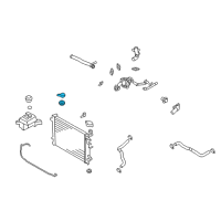 OEM 2010 Kia Optima Bracket-Radiator Upper Diagram - 253332G500