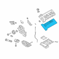 OEM 2010 Hyundai Genesis Gasket-Rocker Cover, RH Diagram - 22441-3F370