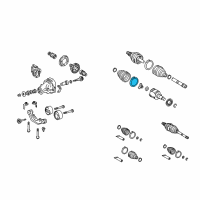 OEM 2007 Toyota Highlander Inner Boot Clamp Diagram - 42345-21010