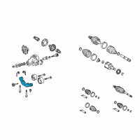 OEM 2006 Lexus RX330 Support, Rear Differential, NO.1 Diagram - 52380-0E010