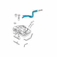 OEM Hyundai Tiburon Filler Neck & Hose Assembly Diagram - 31030-2C500