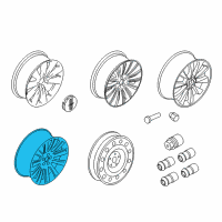 OEM Lincoln MKX Wheel, Alloy Diagram - BA5Z-1007-B