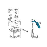 OEM Toyota Venza Hold Down Clamp Diagram - 74440-42010