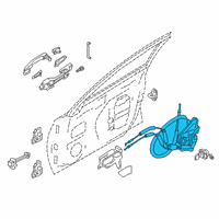 OEM Nissan Altima Lock&Remote Control Assembly - Front Door, LH Diagram - 80501-6CA0B