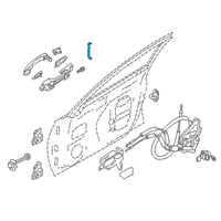 OEM 2019 Nissan Altima Rod Key Lock LH Diagram - 80515-6CA0A